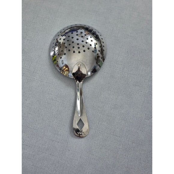 Vintage Irwin Wake Chrome Usa Tea Julep Strainer Perforated Kitchen Utensil - Picture 2 of 4